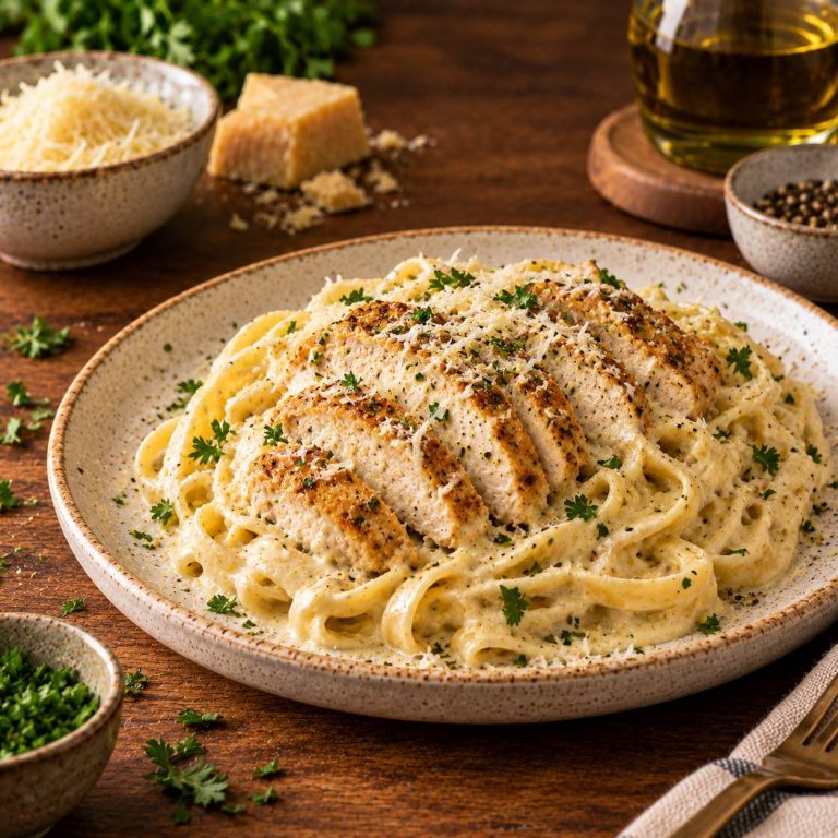پاستا چیکن آلفردو 